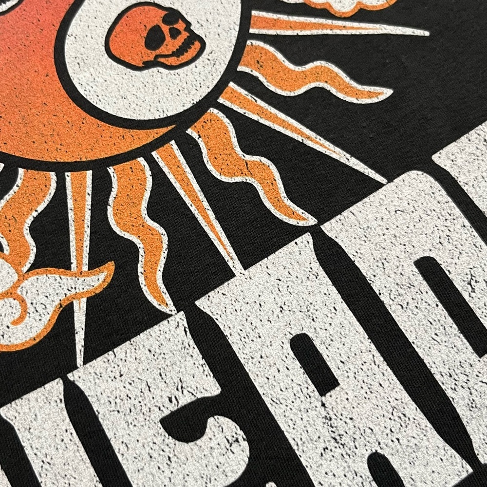 🎸 '23 Dirty Heads Band Yin & Yang Skull Tropical Huntington Beach CA Grey Tee - Picture 6 of 12